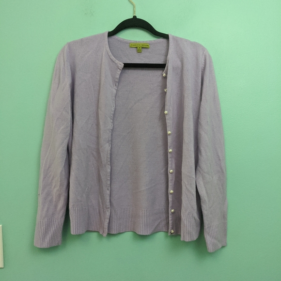 Carolyn Taylor Sweaters - Carolyn Taylor Purple Cardigan medium